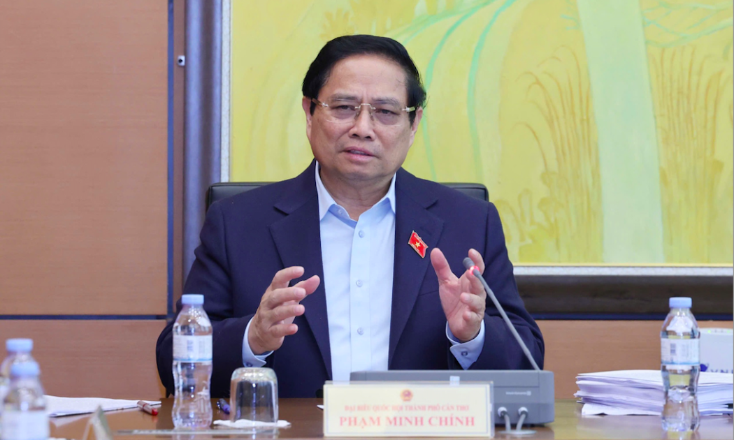 Thủ tướng Phạm Minh Chính phát biểu tại tổ về dự thảo Nghị quyết của Quốc hội thí điểm một số chính sách để tháo gỡ vướng mắc trong hoạt động khoa học, công nghệ và đổi mới sáng tạo, sáng 15/2 - Ảnh: VGP.