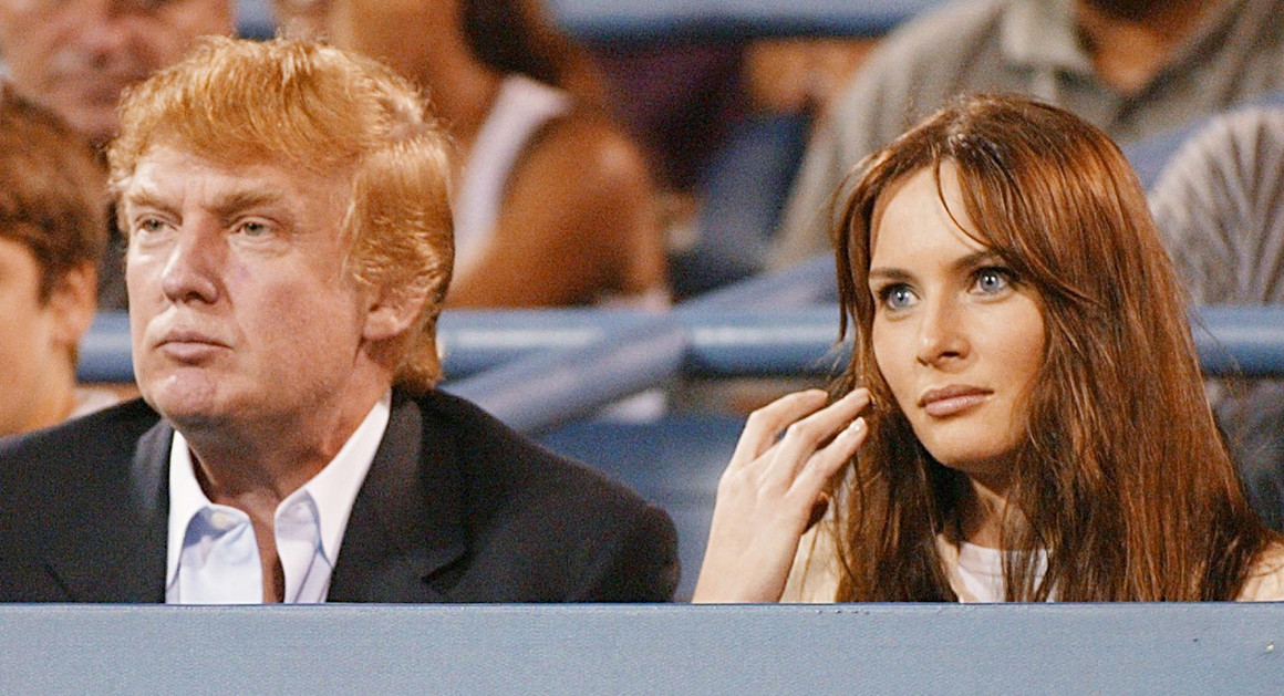 Ông Donald Trump và bà Melania Trump thời trẻ.