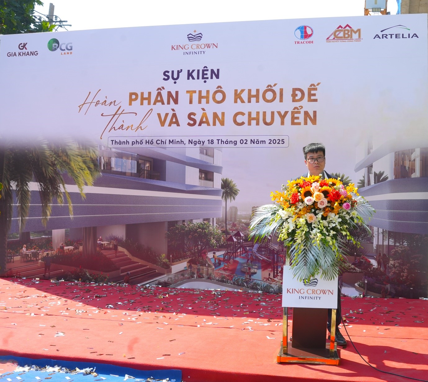 Đại diện đơn vị phát triển dự án BCG Land phát biểu tại sự kiện - Ảnh : DNCC.