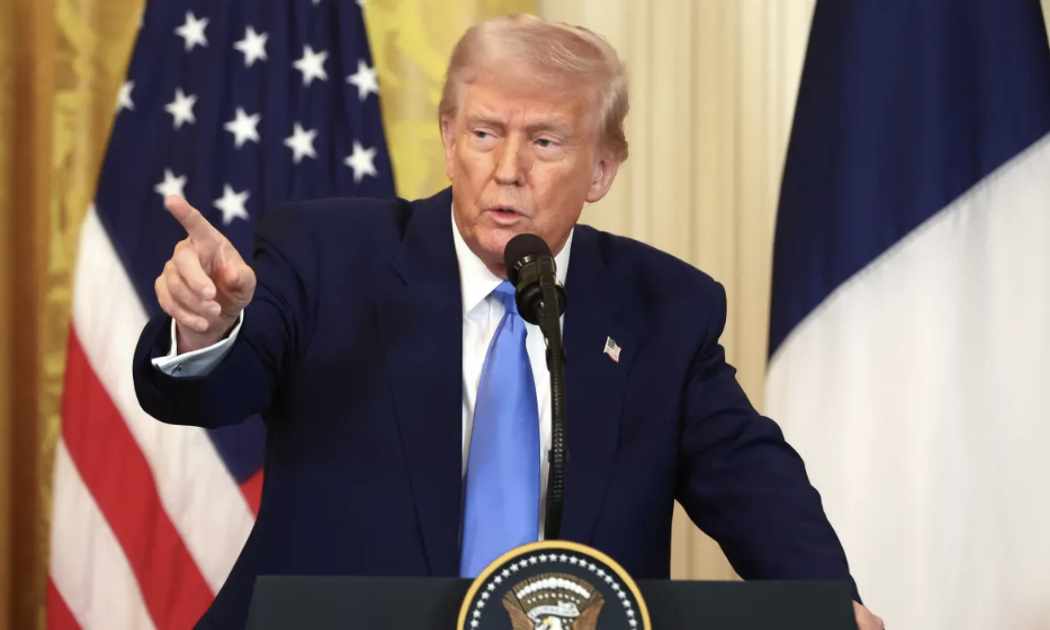 Tổng thống Mỹ Donald Trump trong cuộc họp báo ngày 24/2 tại Nhà Trắng - Ảnh: Getty.