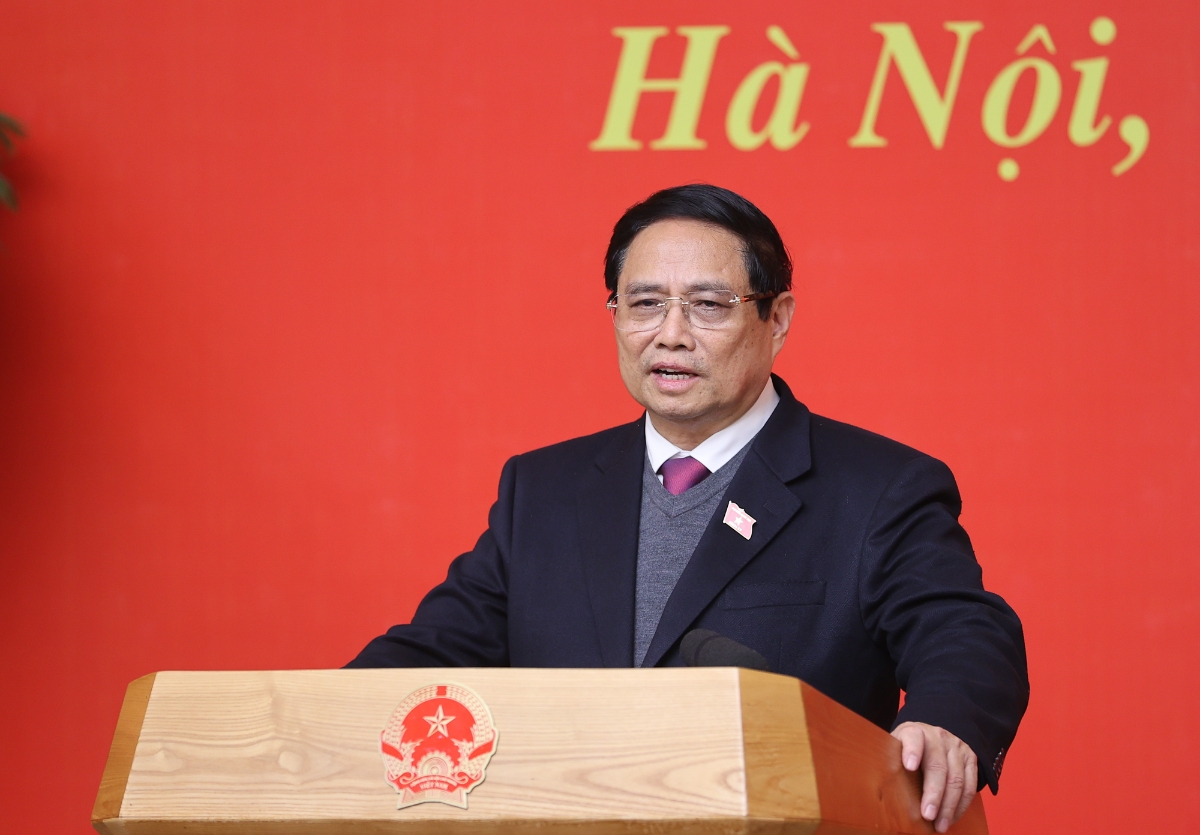 Thủ tướng Ch&iacute;nh phủ Phạm Minh Ch&iacute;nh, B&iacute; thư Đảng ủy Ch&iacute;nh phủ - Ảnh: VGP