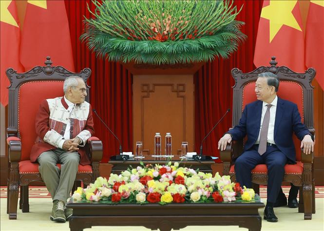 Hai nhà lãnh đạo tại cuộc tiếp - Ảnh: TTXVN