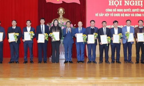 Thanh Hoá công bố quyết định sắp xếp công tác cán bộ