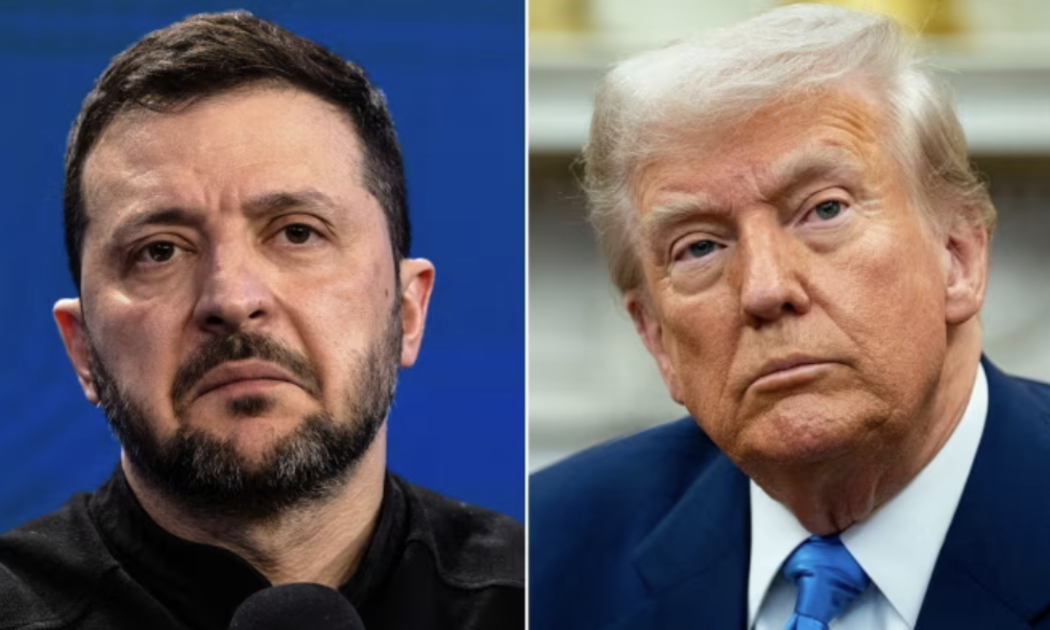 Tổng thống Ukraine Volodymyr Zelenskiy (trái) và Tổng thống Mỹ Donald Trump - Ảnh: Bloomberg/Getty.