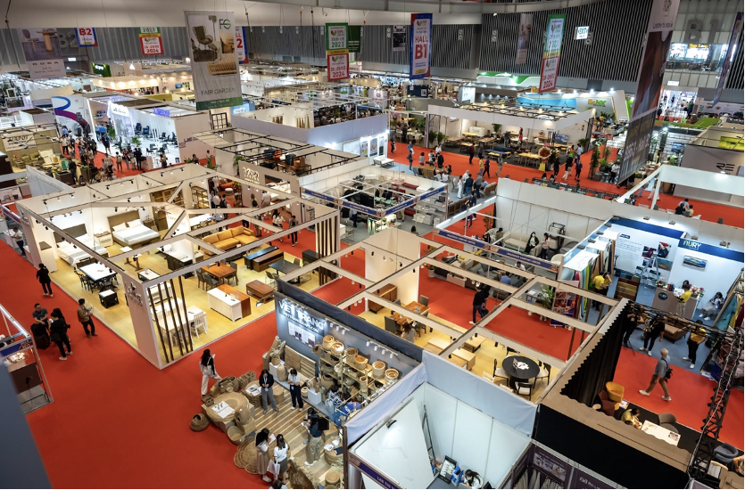 An aerial view of the fair