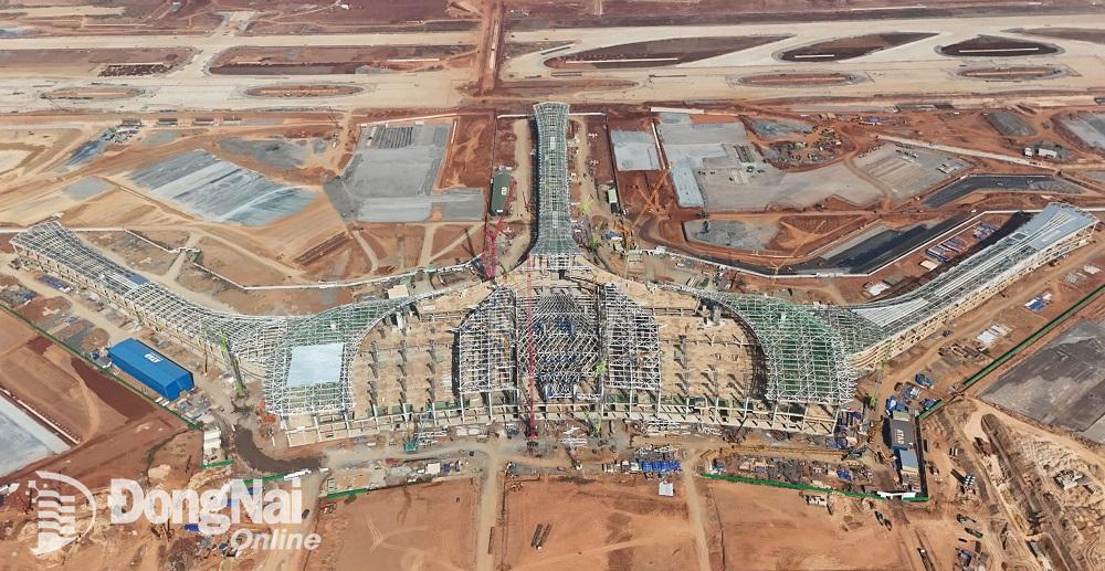 Công trường thi công sân bay Long Thành. Ảnh minh hoạ