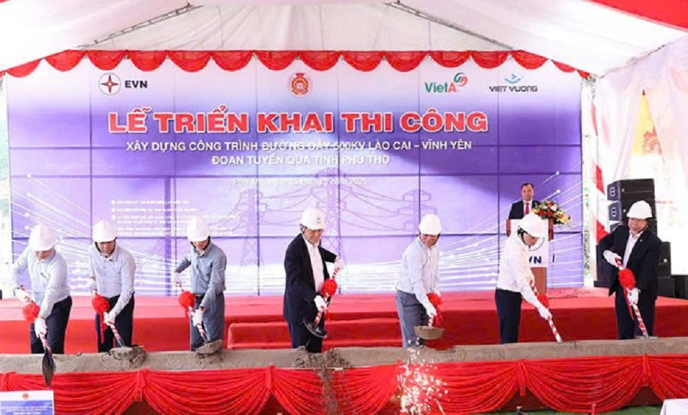 Khởi công đường dây 500KV Lào Cai – Vĩnh Yên, đoạn tuyến qua địa phận tỉnh Phú Thọ.