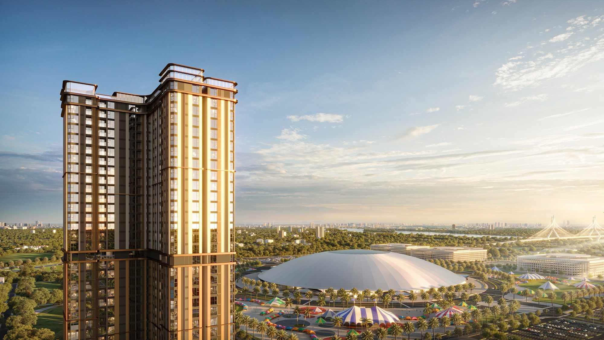 The Cosmopolitan sở hữu vị trí tâm điểm thương mại trong đại đô thị Global Gate.