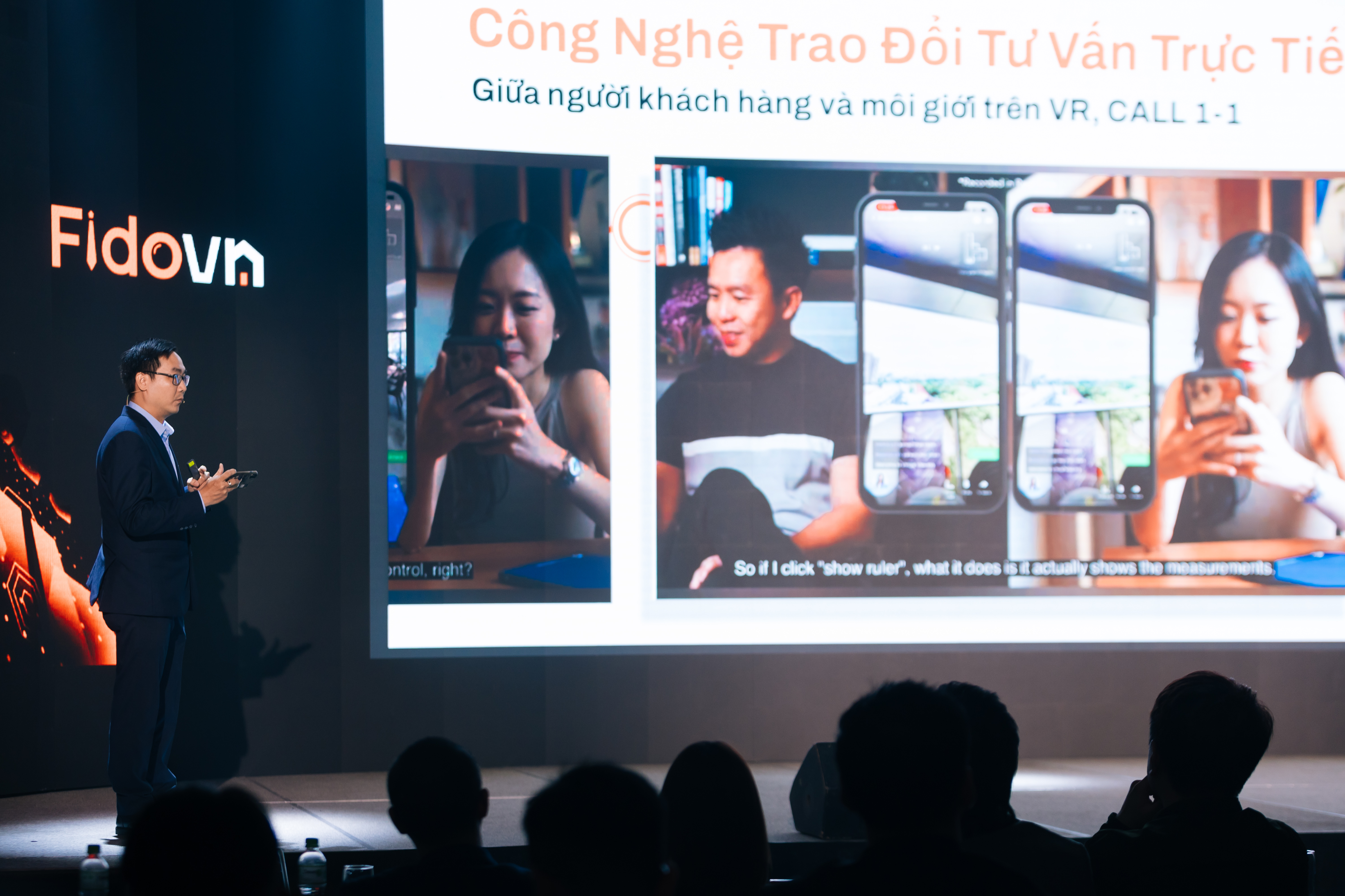 Đại diện Fidovn giới thiệu tính về tính năng của ứng dụng.