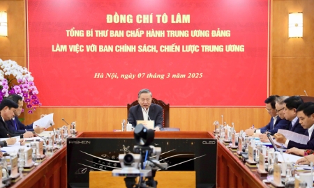 Tổng Bí thư Tô Lâm tại cuộc họp