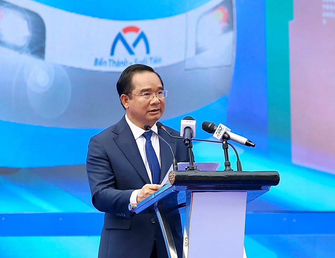 Chủ tịch Ủy ban nhân dân Thành phố Nguyễn Văn Được phát biểu tại buổi lễ - Nguồn: Cổng thông tin điện tử TP.HCM.