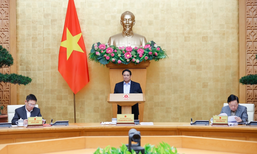 Thủ tướng phát biểu tại phiên họp - Ảnh: VGP