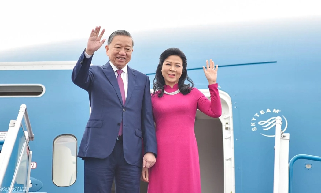 Tổng Bí thư Tô Lâm và Phu nhân lên đường thăm Indonesia, Ban Thư ký ASEAN và Singapore - Ảnh: TTXVN