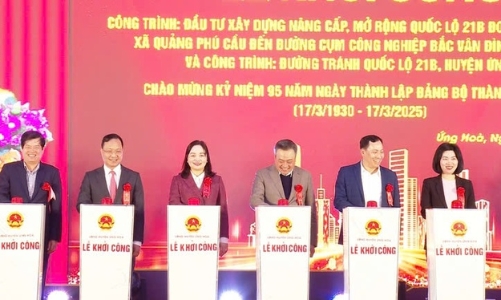 Khởi công hai dự án giao thông trọng điểm 1.400 tỷ đồng tại Ứng Hòa (Hà Nội)