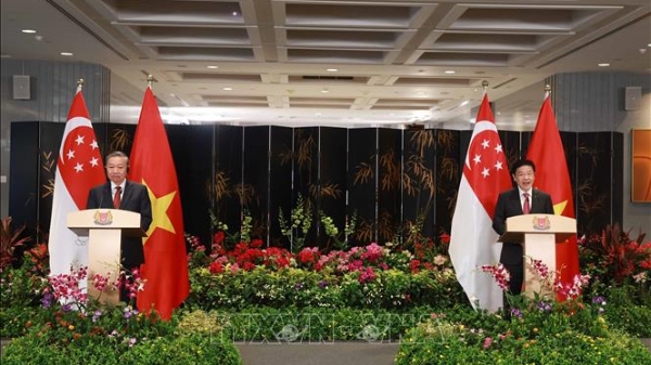 Tuyên bố chung về việc nâng cấp quan hệ đối tác chiến lược toàn diện giữa Việt Nam và Singapore