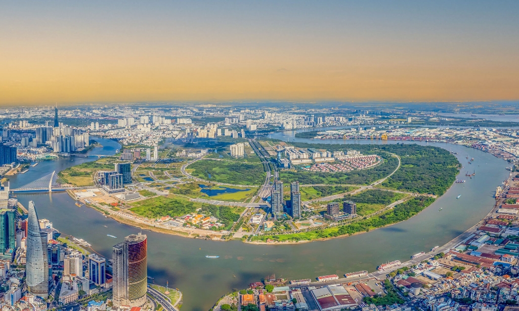 Khu đô thị mới Thủ Thiêm tọa lạc bên bờ sông Sài Gòn đối diện trung tâm quận 1 - Ảnh minh họa.
