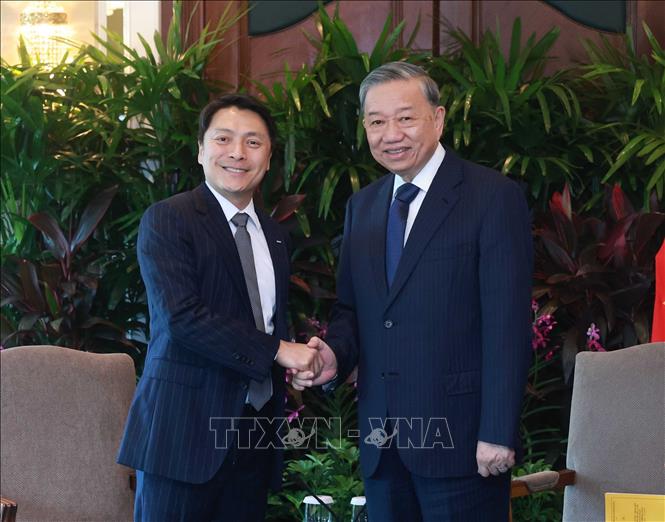 Tổng Bí thư Tô Lâm tiếp ông Louis Lim, Giám đốc điều hành khối Bất động sản Tập đoàn Keppel - Ảnh: TTXVN