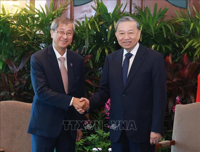 Tổng Bí thư Tô Lâm tiếp ông Lim Boon Heng, Chủ tịch Tập đoàn Temasek - Ảnh: TTXVN