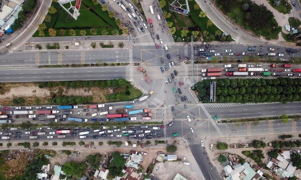 Khu vực thi công nút giai An Phú.