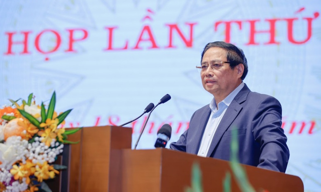 Thủ tướng Chính phủ Phạm Minh Chính phát biểu khai mạc Phiên họp thứ nhất Ban Chỉ đạo của Chính phủ về phát triển khoa học, công nghệ, đổi mới sáng tạo, chuyển đổi số và Đề án 06 - Ảnh: VGP.