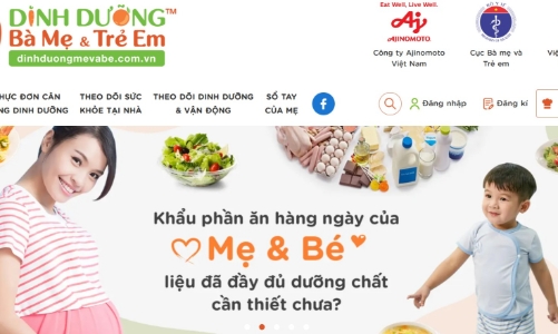 Ajinomoto tiếp tục triển khai phần mềm chăm sóc dinh dưỡng cho bà mẹ và trẻ em 
