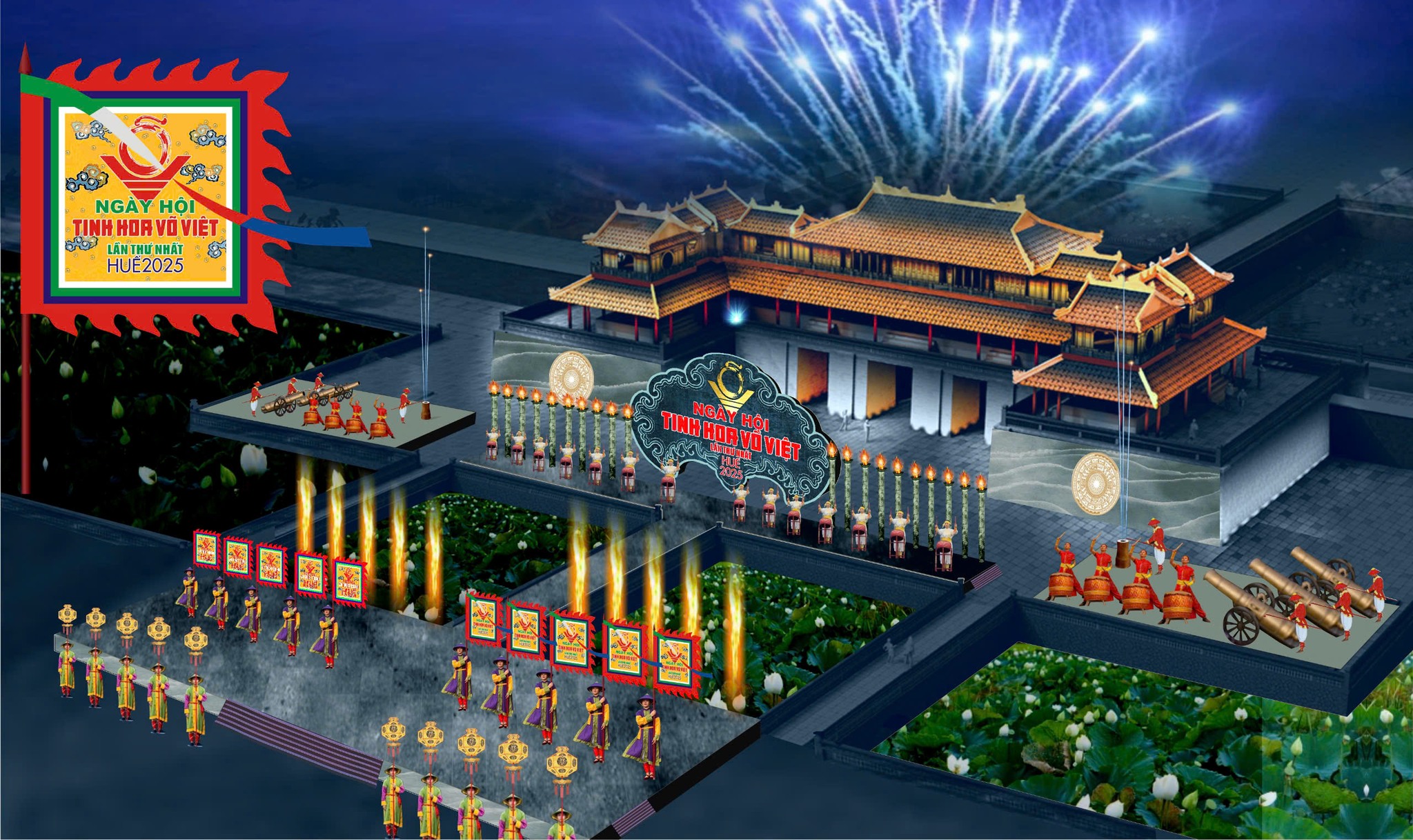 Trong hai ngày 21, 22/3, tại khu vực Ngọ Môn và Võ Miếu sẽ diễn ra ngày hội Tinh hoa võ Việt lần thứ nhất.