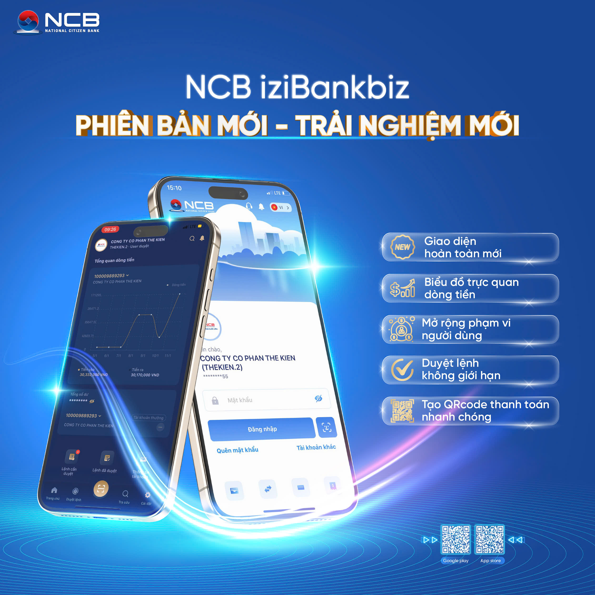 NCB iziBankbiz &ldquo;trợ thủ đắc lực&rdquo; cho kh&aacute;ch h&agrave;ng doanh nghiệp.