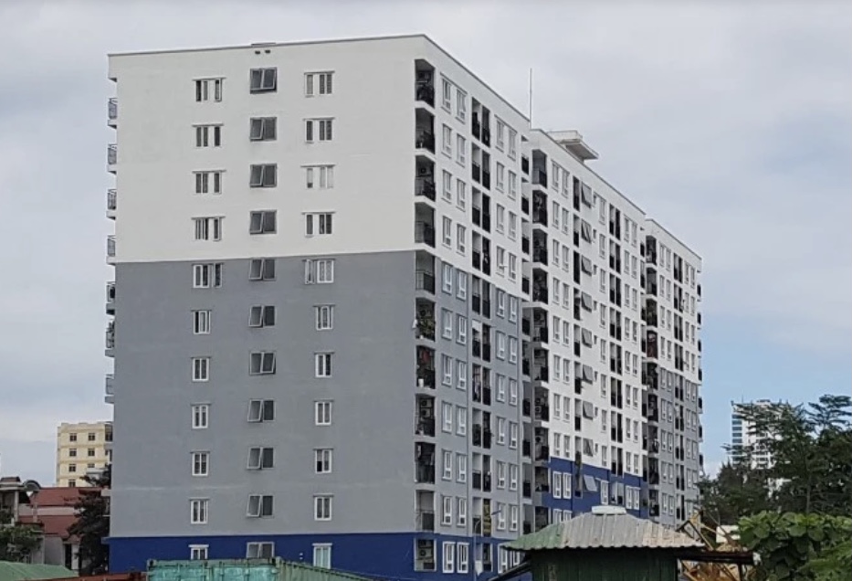 Một trong c&aacute;c khối t&ograve;a nh&agrave; chung cư An Trung.