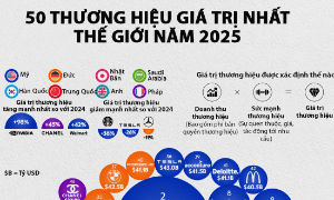 Những thương hiệu giá trị nhất thế giới năm 2025, Nvidia lần đầu lọt top 10
