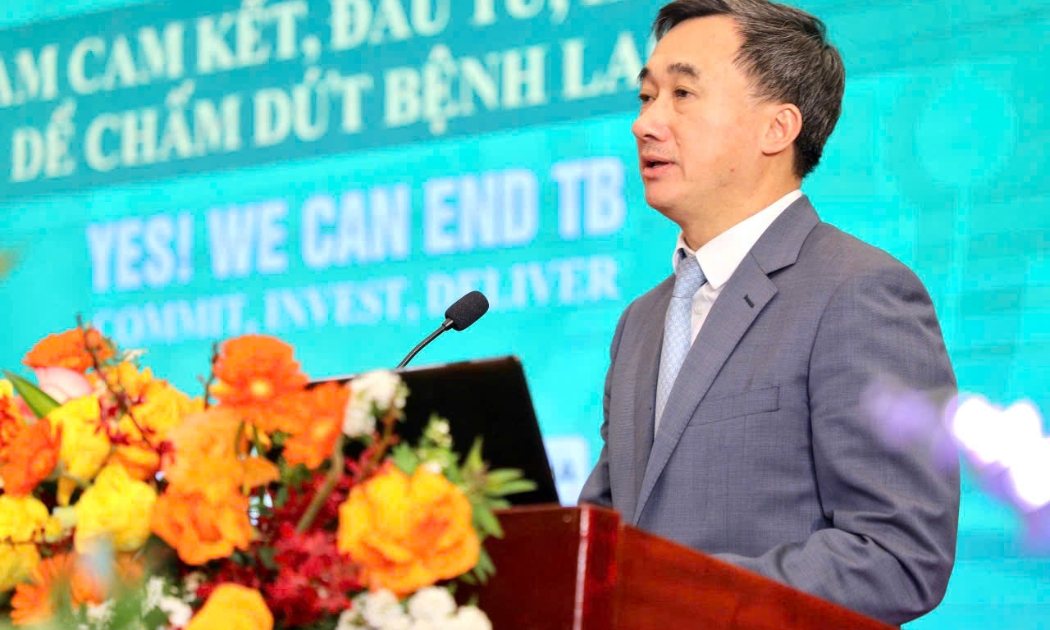 Thứ trưởng Bộ Y tế Trần Văn Thuấn nhấn mạnh cam kết của Việt Nam để chấm dứt bệnh lao. Ảnh: Tuấn Dũng.