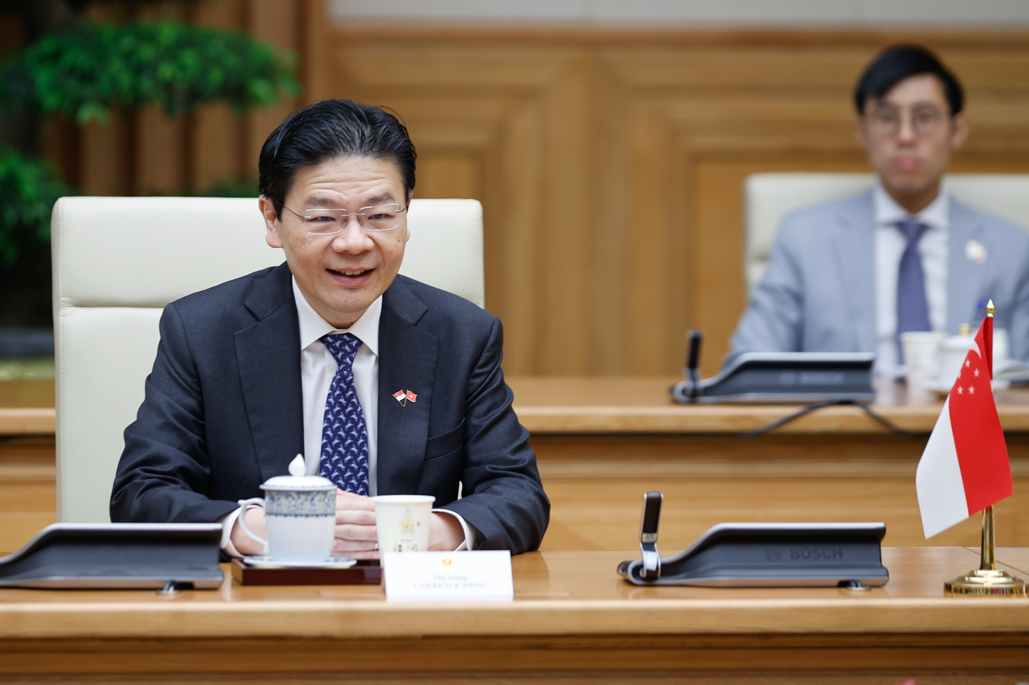 Hai nh&agrave; l&atilde;nh đạo tại hội đ&agrave;m - Ảnh: VGP