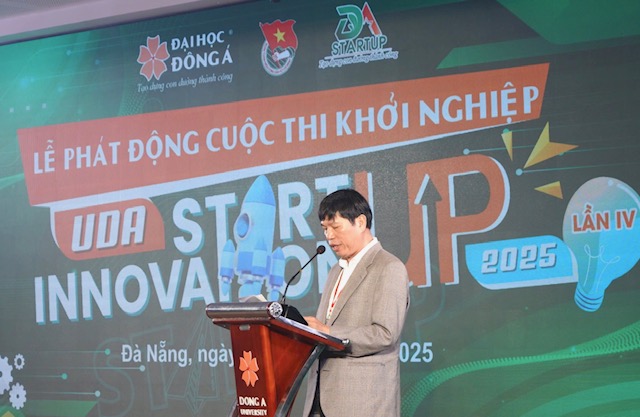 TS. Đỗ Trọng Tuấn, Phó Hiệu trưởng thường trực ĐH Đông Á, phát biểu  tại “UDA Startup Innovation 2025”.