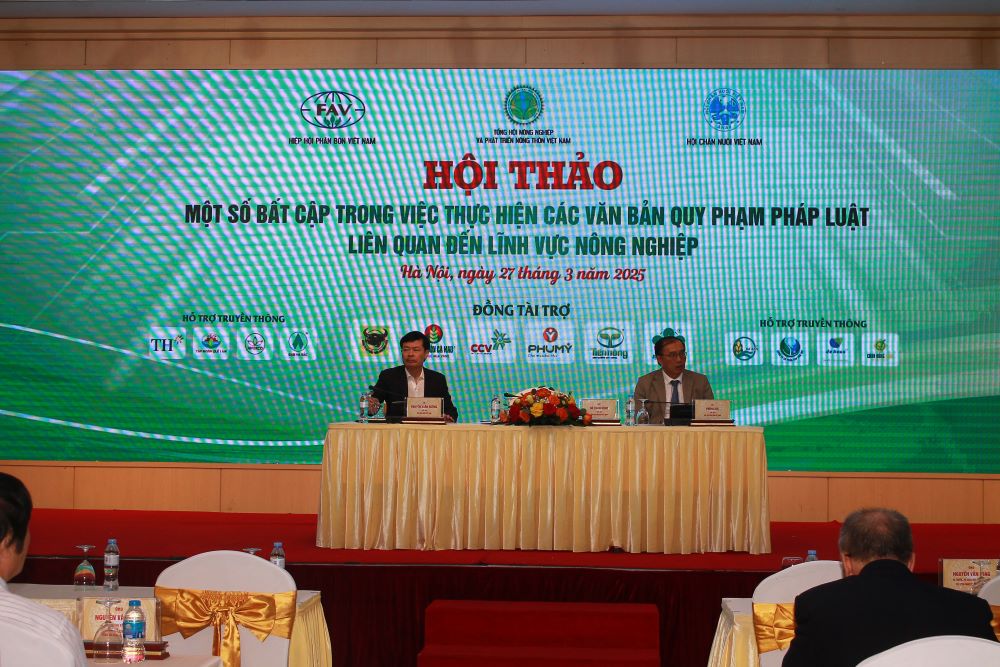 Hội thảo do Tổng hội N&ocirc;ng nghiệp v&agrave; Ph&aacute;t triển n&ocirc;ng th&ocirc;n phối hợp với c&aacute;c đơn vị li&ecirc;n quan tổ chức. Ảnh: Chu Kh&ocirc;i.
