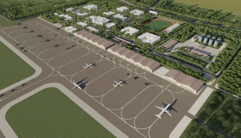 Rendering of Gia Binh airport.