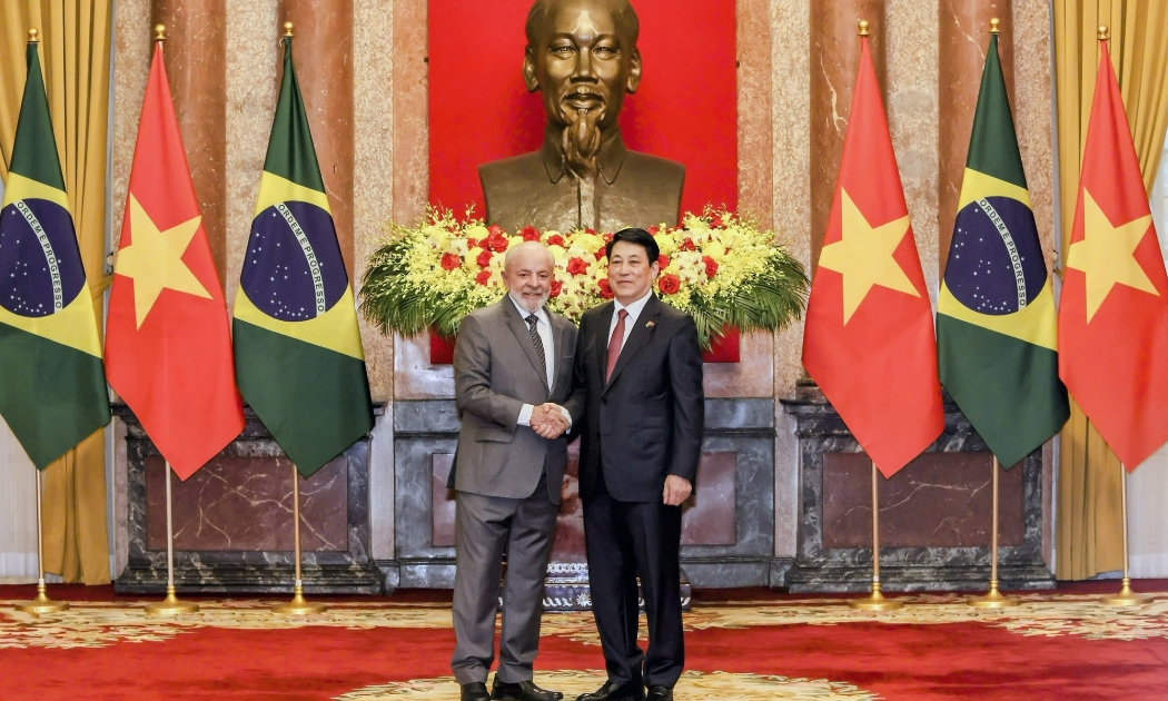 Tổng thống Lula da Silva thông báo Chính phủ Brazil quyết định gia nhập nhóm hơn 70 quốc gia đã công nhận Việt Nam là nền kinh tế thị trường - Ảnh: VGP