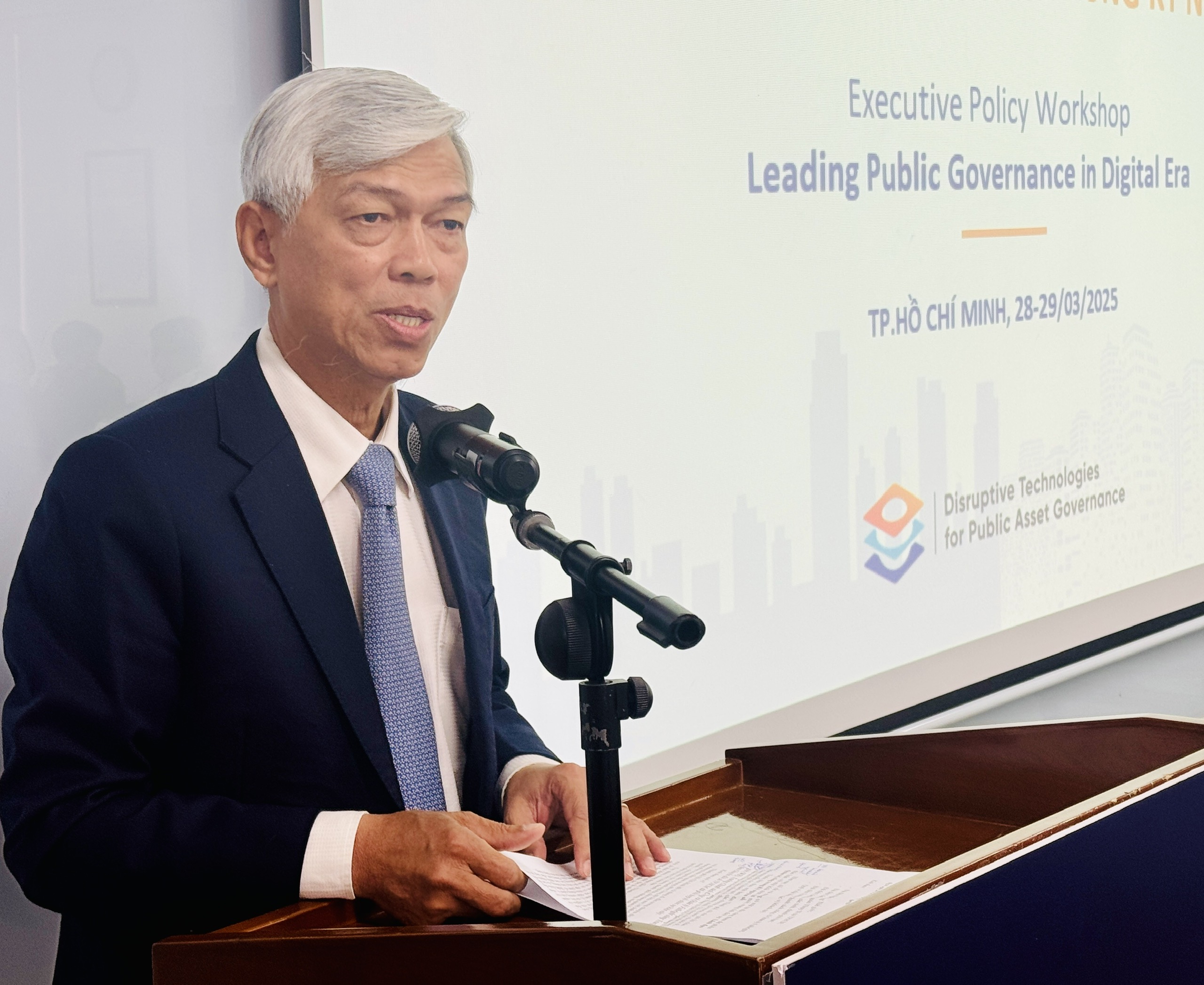 Phó Chủ tịch UBND TP.HCM Võ Văn Hoan tại toạ đàm cấp cao dành cho Lãnh đạo Chuyển đổi số năm 2025 (ELP 2025), sáng 28/3.