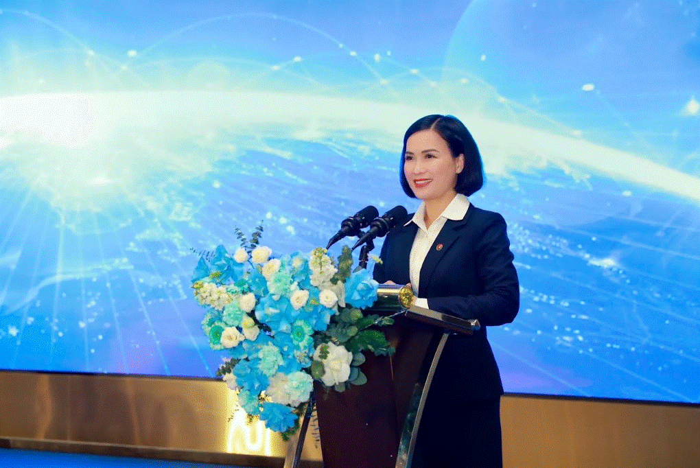 Chủ tịch Bùi Thị Thanh Hương phát biểu tại Đại hội.