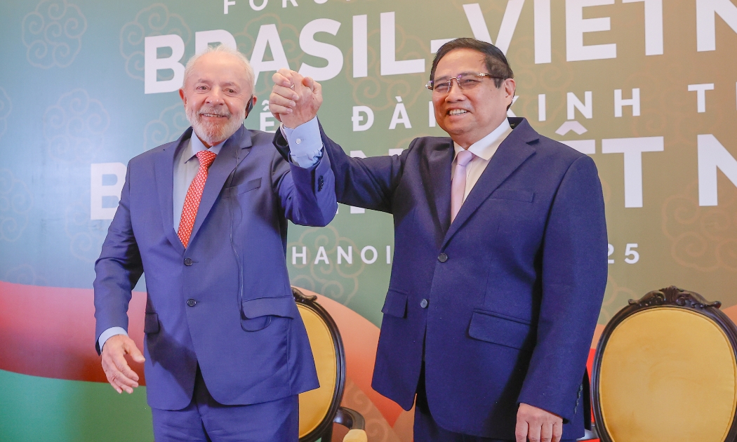 Thủ tướng Phạm Minh Chính và Tổng thống Brazil Lula da Silva dự Diễn đàn Kinh tế Việt Nam - Brazil - Ảnh: VGP