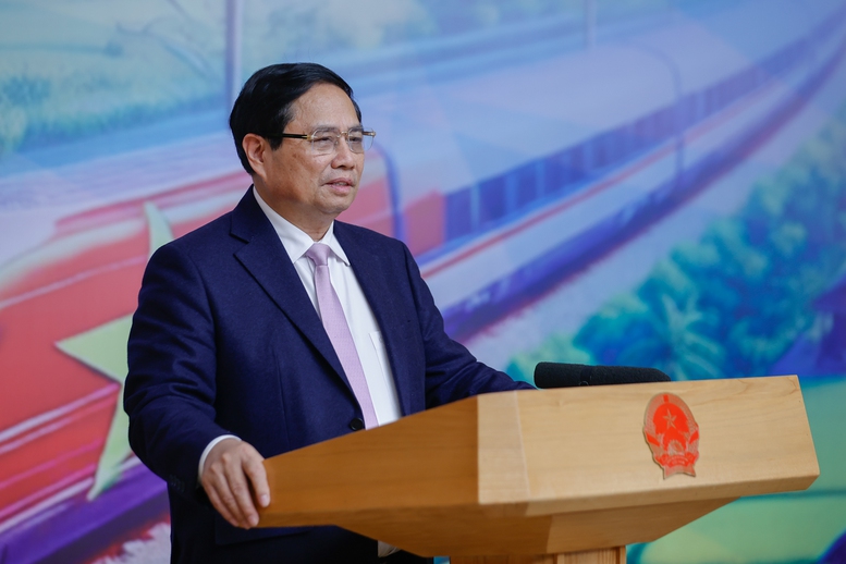 Thủ tướng Phạm Minh Chính phát biểu tại phiên họp. Ảnh: VGP