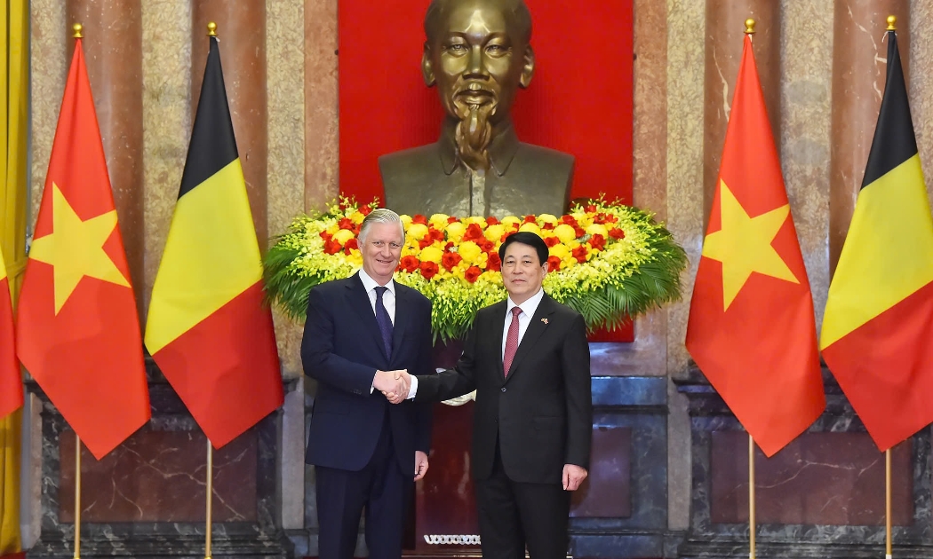 Chủ tịch nước Lương Cường và Nhà vua Bỉ Philippe - Ảnh: VGP