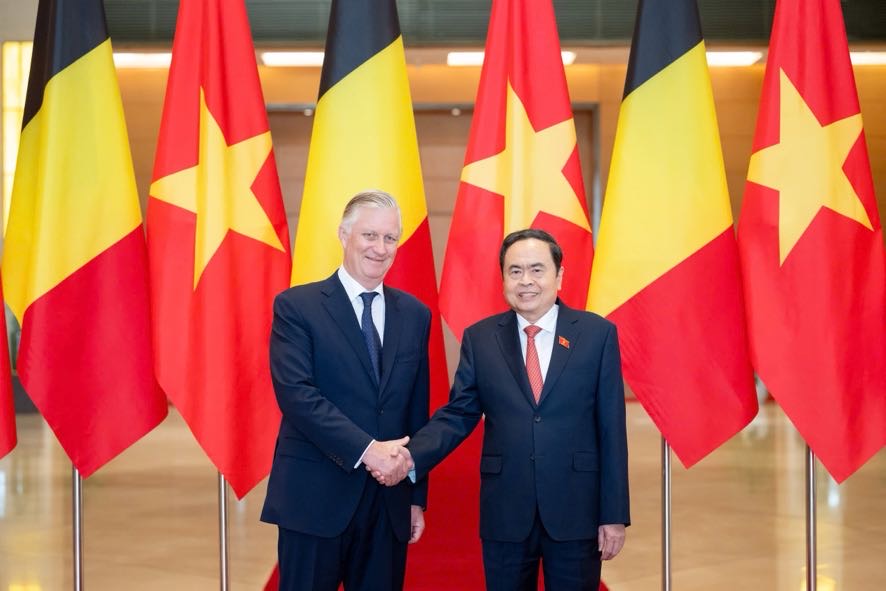 Chủ tịch Quốc hội Trần Thanh Mẫn có cuộc hội kiến với Nhà Vua Bỉ Philippe đang có chuyến thăm cấp Nhà nước Việt Nam - Ảnh: VGP