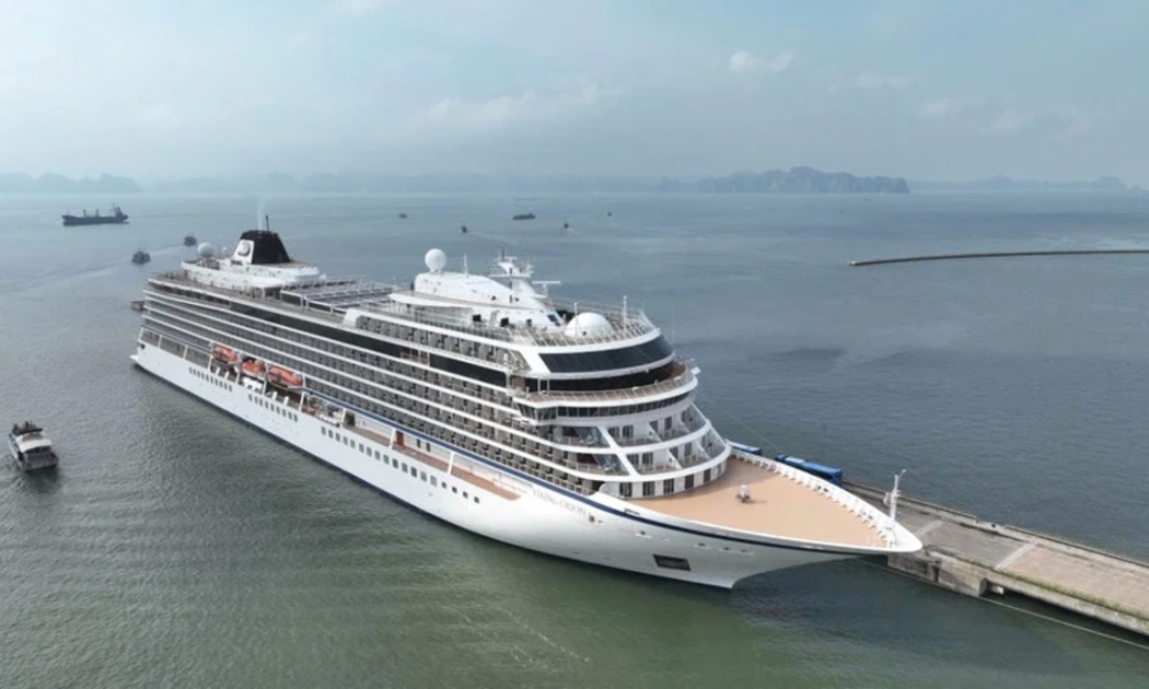 Siêu tàu khách du lịch quốc tế Viking Orion được phép cập cảng Sài GÒn - Hiệp Phước vào tháng 10/2024. Ảnh: T.Sơn