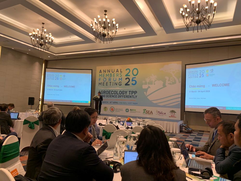 Cuộc họp thường niên Diễn đàn Đối tác chuyển đổi nông nghiệp sinh thái, diễn ra tại Hà Nội từ 31/3 - 2/4/2025.