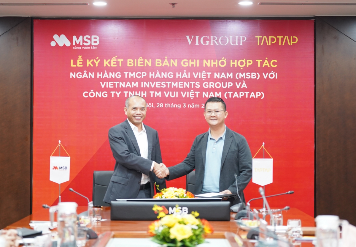 Đại diện MSB v&agrave; TAPTAP ch&iacute;nh thức hợp t&aacute;c, mở ra cơ hội n&acirc;ng cao trải nghiệm kh&aacute;ch h&agrave;ng.