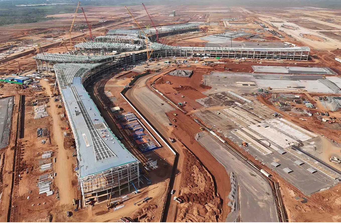 Sân bay Long Thành dự kiến hoàn thành cơ bản trong năm 2025. Ảnh: VGP.