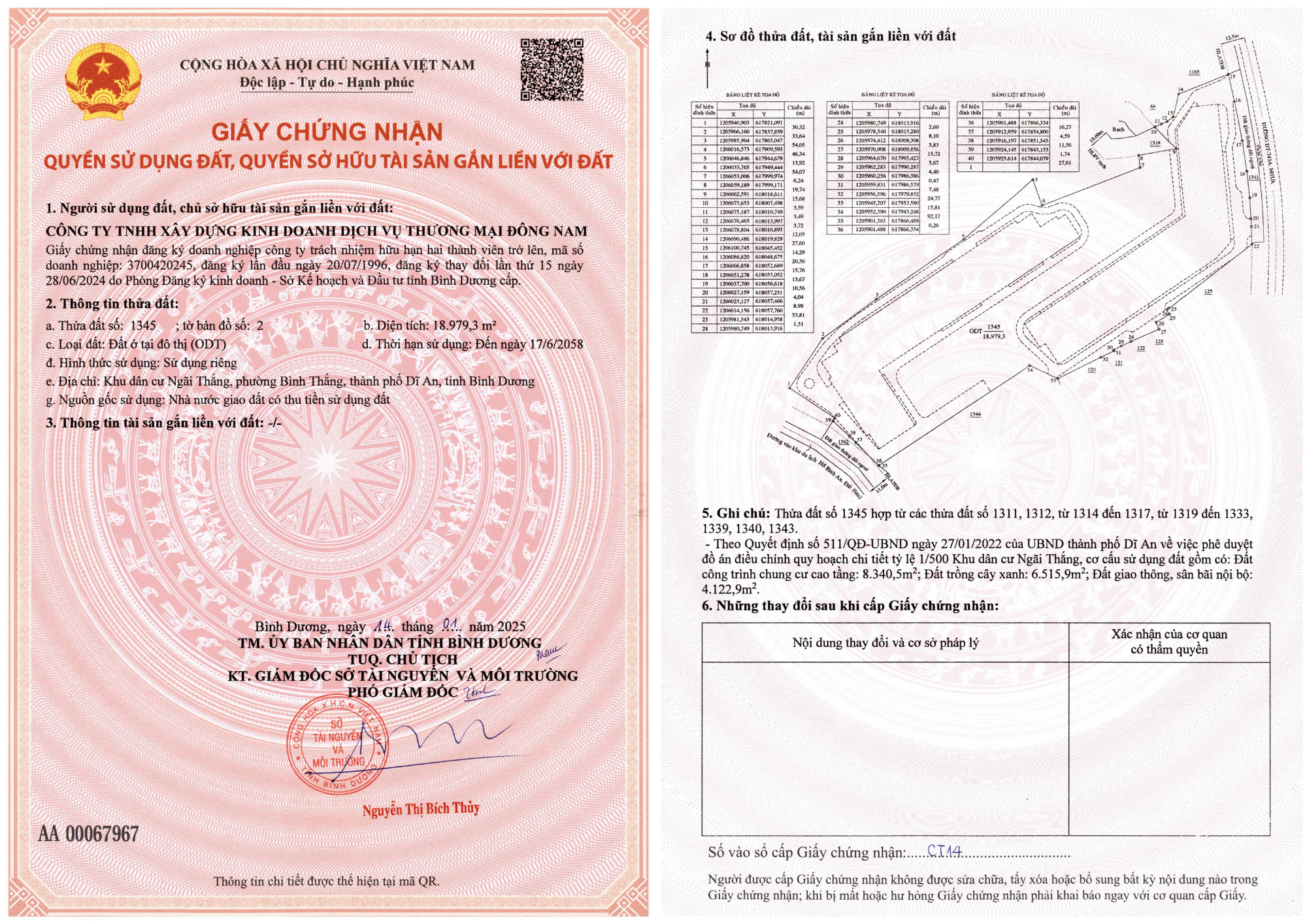 Chứng nhận quyền sử dụng đất dự &aacute;n The Gi&oacute; Riverside.