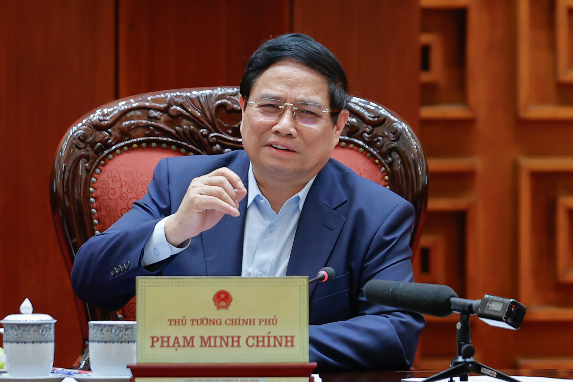 Thủ tướng phát biểu tại cuộc họp - Ảnh: VGP