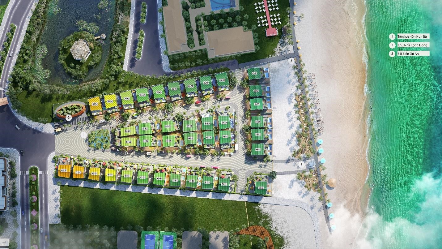 The SS Mansion nổi bật b&ecirc;n cạnh bờ biển Bảo Ninh thơ mộng.