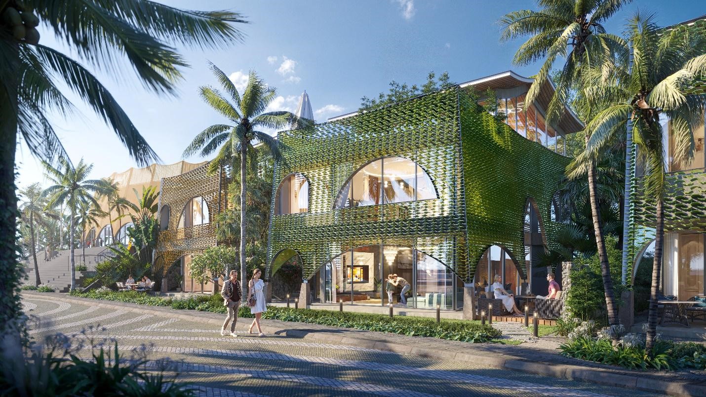 Kết cấu hai lớp ng&oacute;i - k&iacute;nh độc đ&aacute;o của c&aacute;c tư dinh tại The SS Mansion.