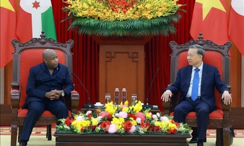 Tổng Bí thư Tô Lâm tiếp Tổng thống Burundi
